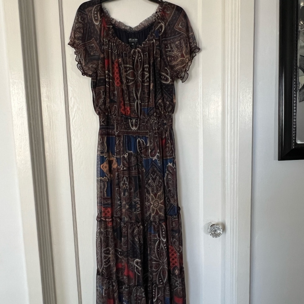 Elegant Multicolor Bohemian Dress